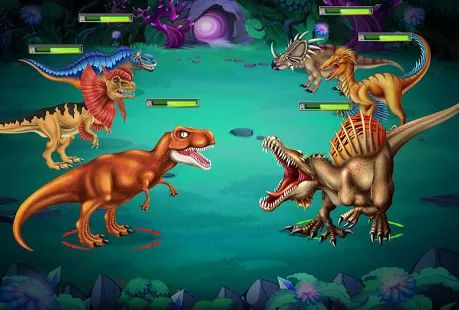 Скачать взломанную Dino Battle [Много монет] версия 11.69 apk на Андроид
