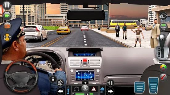 Скачать взломанную город такси Водитель имитатор свободно машина [Много монет] версия 27 apk на Андроид