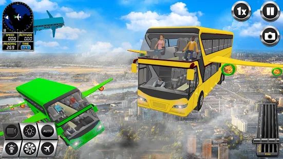 Скачать взломанную летающий автобус вождение имитатор 2019 свободно [Много монет] версия 2.8 apk на Андроид