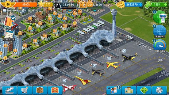 Скачать взломанную Аэропорт Сити: Построй город [Бесконечные деньги] версия 8.01.16 apk на Андроид