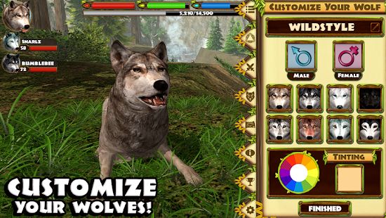 Скачать взломанную Ultimate Wolf Simulator [Много монет] версия Зависит от устройства apk на Андроид