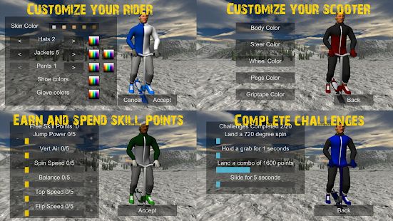 Скачать взломанную Snowscooter Freestyle Mountain [Бесконечные деньги] версия 1.09 apk на Андроид