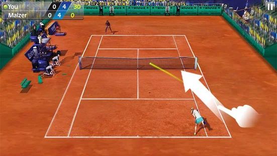 Скачать взломанную Теннис пальцем 3D - Tennis [Бесконечные деньги] версия 1.8.1 apk на Андроид