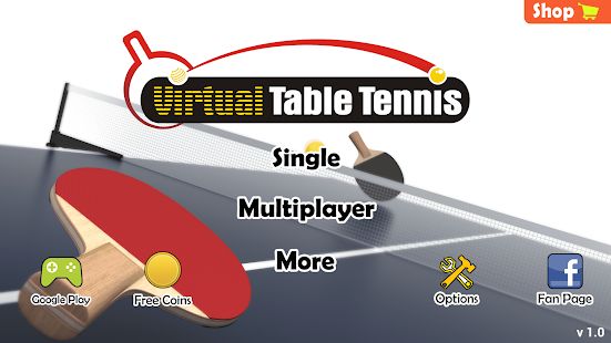 Скачать взломанную Virtual Table Tennis [Разблокировано все] версия 2.1.18 apk на Андроид