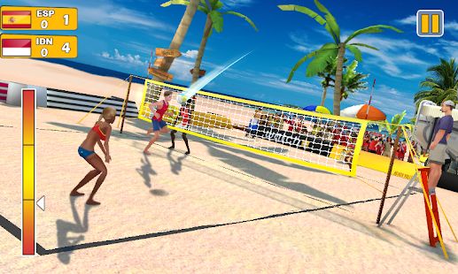 Скачать взломанную Пляжный волейбол 3D [Много монет] версия 1.0.4 apk на Андроид