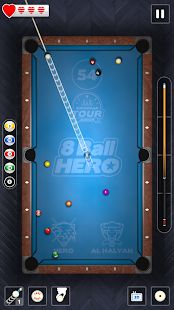 Скачать взломанную 8 Ball Hero - Американский бильярд: головоломка [Разблокировано все] версия 1.17 apk на Андроид