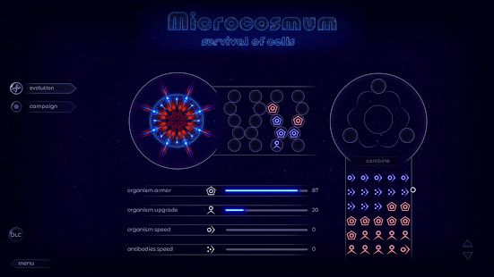 Скачать взломанную Microcosmum: survival of cells [Бесконечные деньги] версия 4.2.8 apk на Андроид
