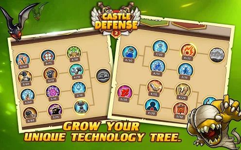 Скачать взломанную Castle Defense 2 [Бесконечные деньги] версия 3.2.2 apk на Андроид