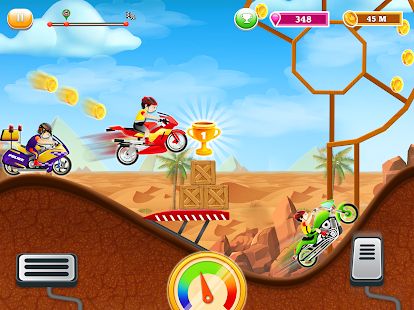 Скачать Дети велосипед Hill гонки: Свободный Мотоцикл игры [Неограниченные функции] версия 0.5 apk на Андроид