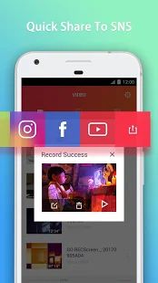 Скачать GO Recorder—средство записи экрана и видеоредактор [Без кеша] версия 2.00 apk на Андроид