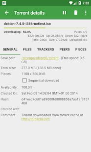 Скачать tTorrent Lite - Torrent Client [Полный доступ] версия Зависит от устройства apk на Андроид