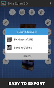 Скачать Skin Editor 3D for Minecraft [Неограниченные функции] версия 1.7 apk на Андроид