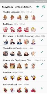 Скачать Movie and Comics Stickers - WAStickerApps [Встроенный кеш] версия 2.0 apk на Андроид