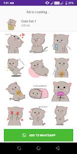 Скачать WAStickerApps Cute Cat Stickers [Встроенный кеш] версия 1.4 apk на Андроид