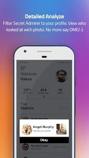 Скачать InMyStalker - Кто смотрел мой профиль Instagram [Неограниченные функции] версия 1.0 apk на Андроид