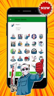 Скачать Ужасные наклейки - WAStickerApps [Разблокированная] версия 1.0 apk на Андроид