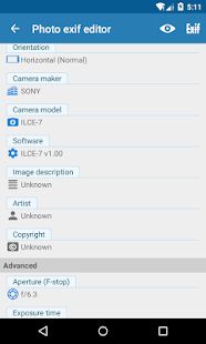 Скачать Photo Exif Editor [Без Рекламы] версия 2.2.9 apk на Андроид